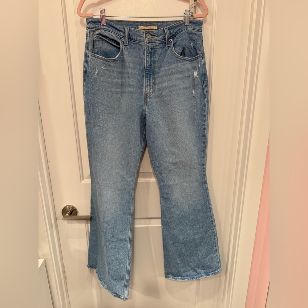 Levi's Light Blue 70s High Flare Jeans w32 L28
